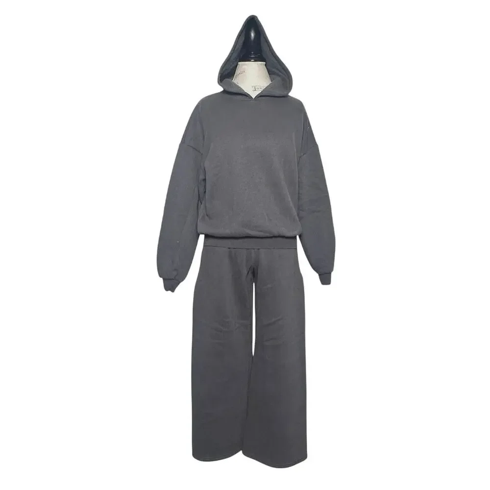 Edikted | Women | Bonney Bow Detail Gray Oversized Hoodie Matching Set | Small